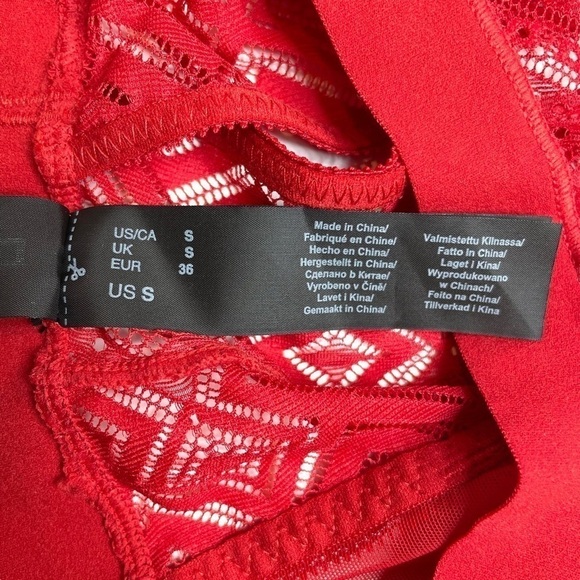 DKNY Pure Lace Bralette in Brick Red Small New - Picture 7 of 8